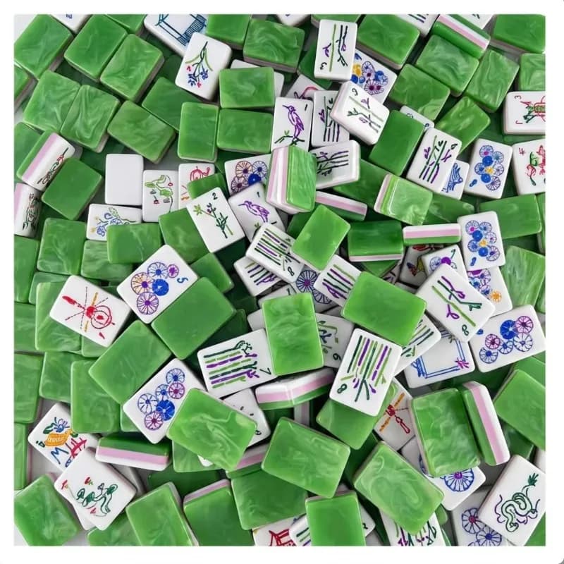 American mahjong tiles 160 marble acrylic mahjong tiles, suitable for 4-person club games, instant delivery