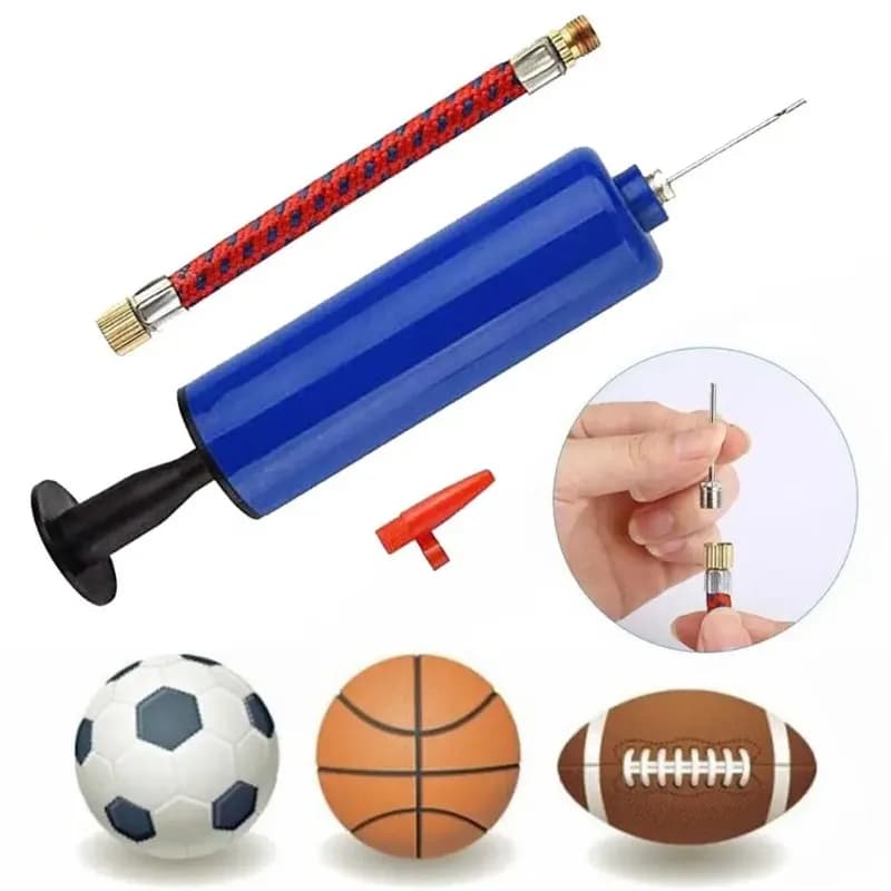 1Set Portable Hand Air Pump Inflation Tool With Inflation Needles for Soccer Basketball Volleyball Bicycle Ball Inflator