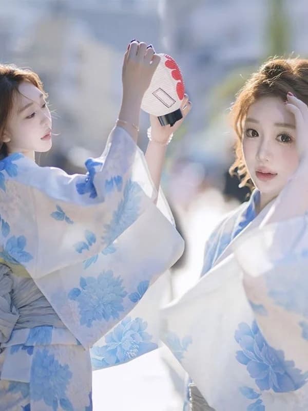 Abito Tradizionale Giapponese Stile Kimono per Fotografia, Vestito Etnico Tradizionale per Ragazze, Nuova Versione