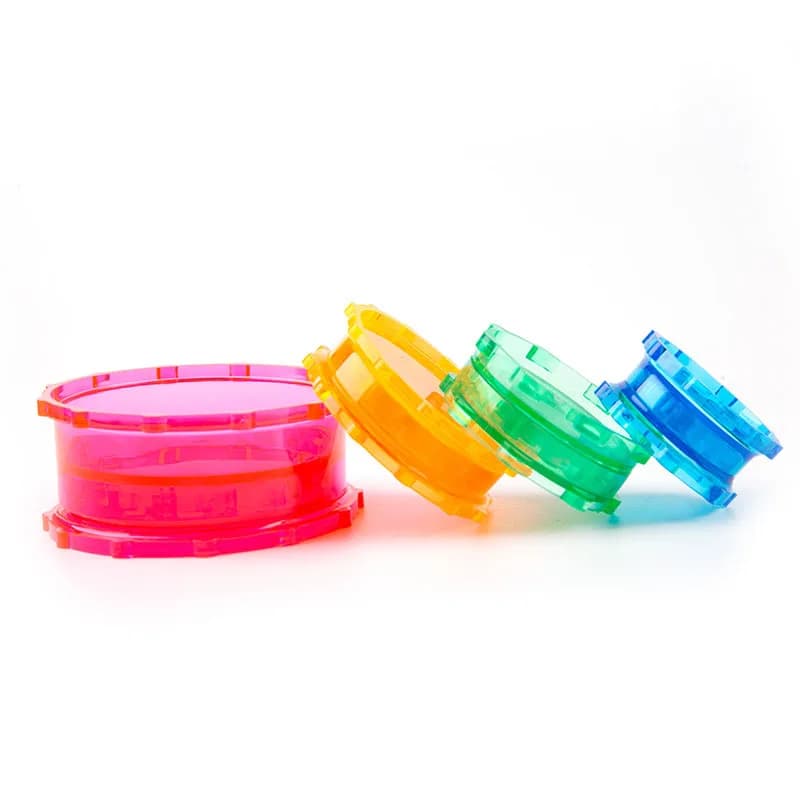 Smerigliatrice in plastica colorata 50/70/90mm Diametro Tabacco Erba Frantoio Scatola di immagazzinaggio Smerigliatrici Tubo di fumo Accessori per sigarette