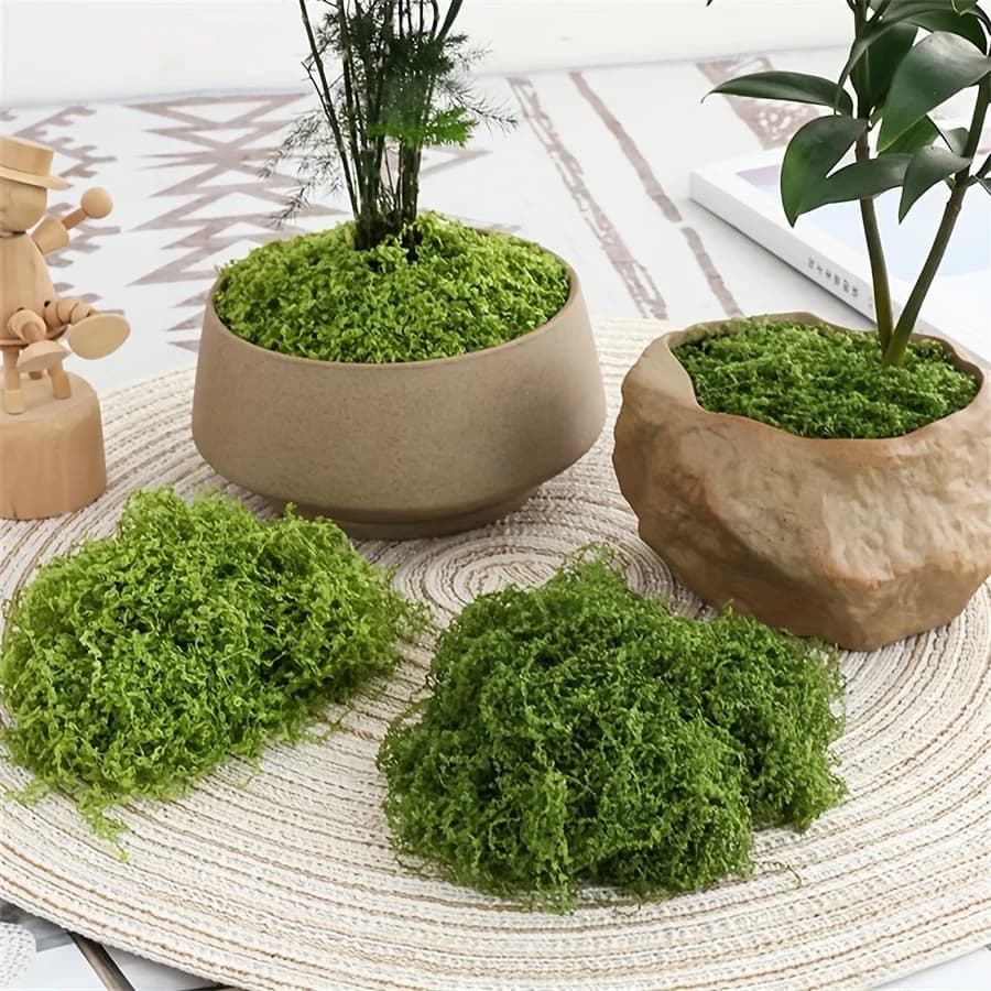 1 pack of artificial fake moss, 1,05 OZ simulation DIY moss grass micro landscaped layout for potted plants, arts and crafts, Lands