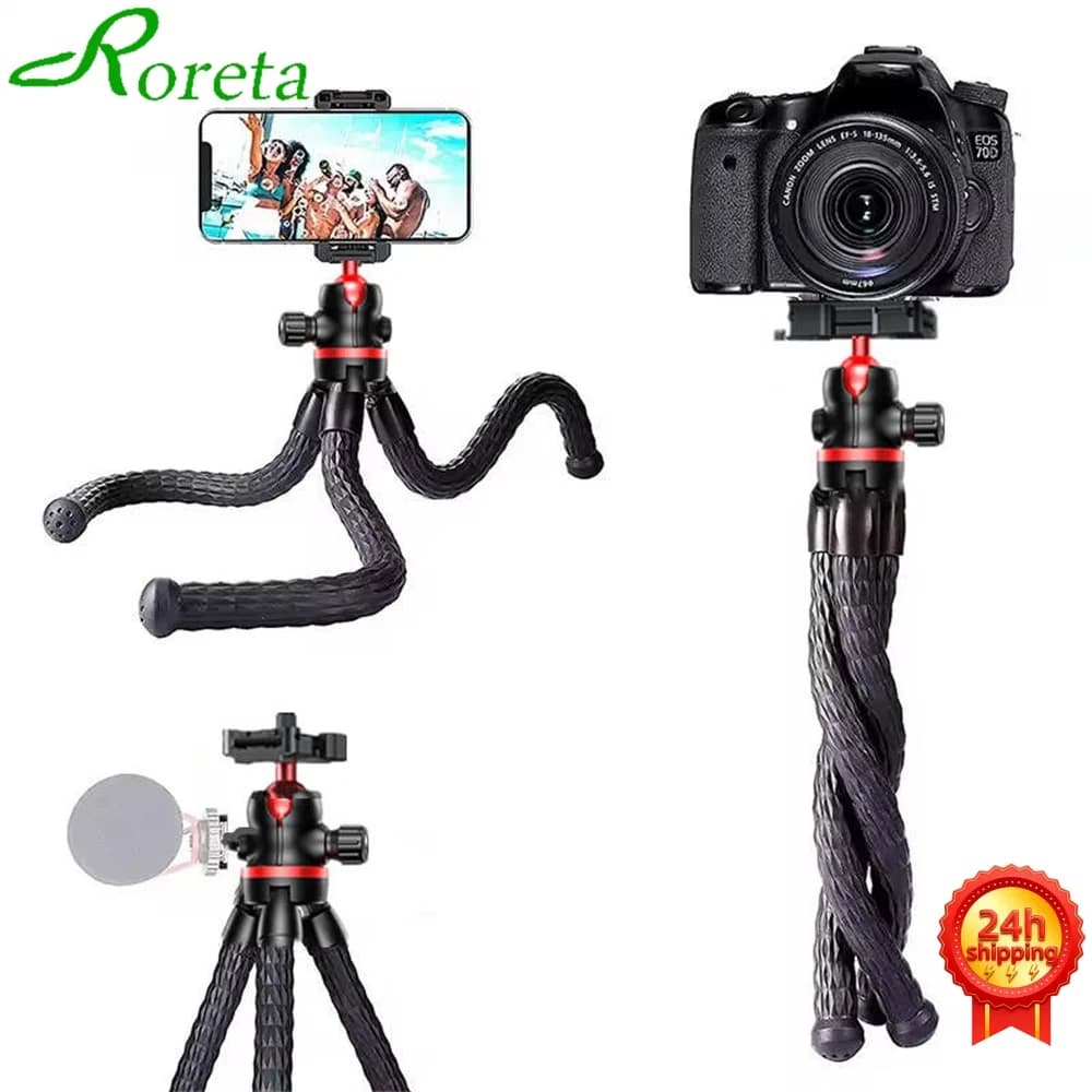 Supporto per telefono Roreta Octopus, selfie stick wireless, treppiede per fotocamera, gimbal per fotografia, supporto per telefono per live streaming all'aperto