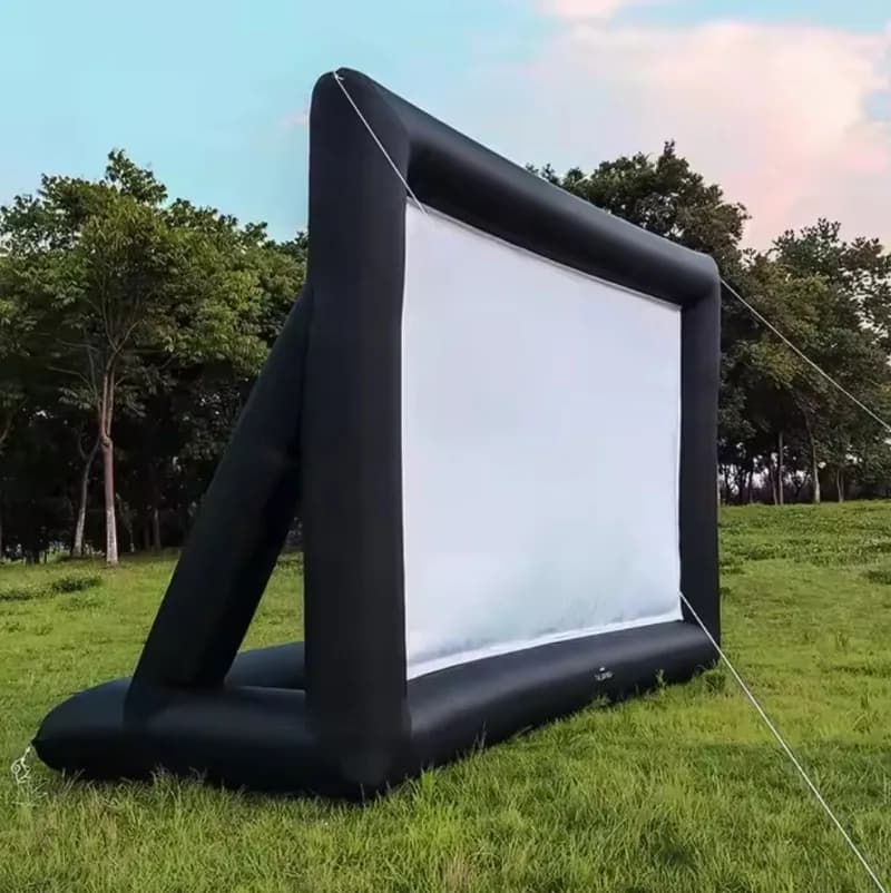 12-20 Feet Blow up Projector Screen Outdoor Movie Home Theater Screen - Includes Inflation Fan, Tie-Downs and Storage Bag