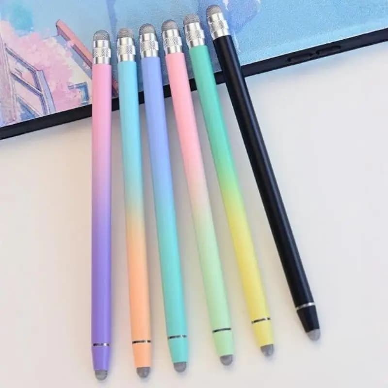 Mesh‑Fiber Double‑Nib Capacitive Stylus Pen Drawing Touch Screen Pen For Universal Smartphone Tablet Accessories ****