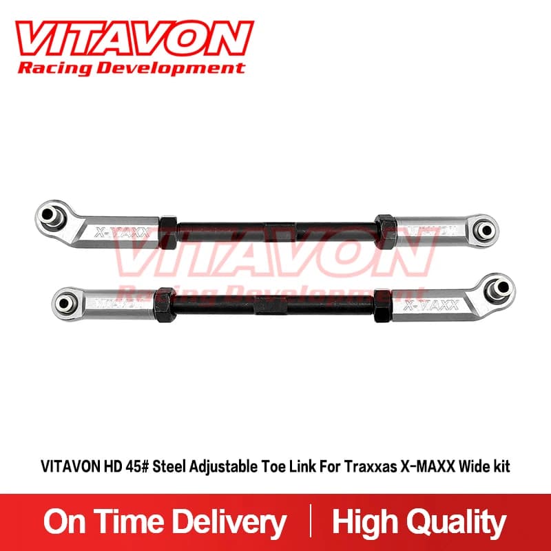 VITAVON CNC Alu7075 e HD 45 # Puntale regolabile in acciaio per kit Traxxas X-MAXX Wide, XTR
