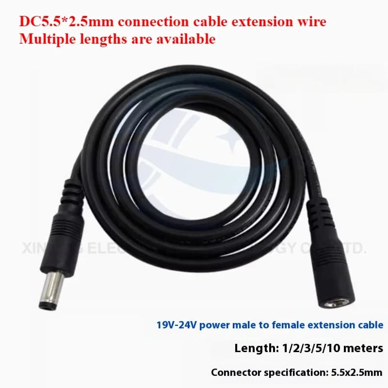 19V24V Cavo di prolunga di alimentazione Schermo di visualizzazione del proiettore Attrezzatura per macchine DC5.5 * 2.5mm Linea di prolunga del cavo di collegamento