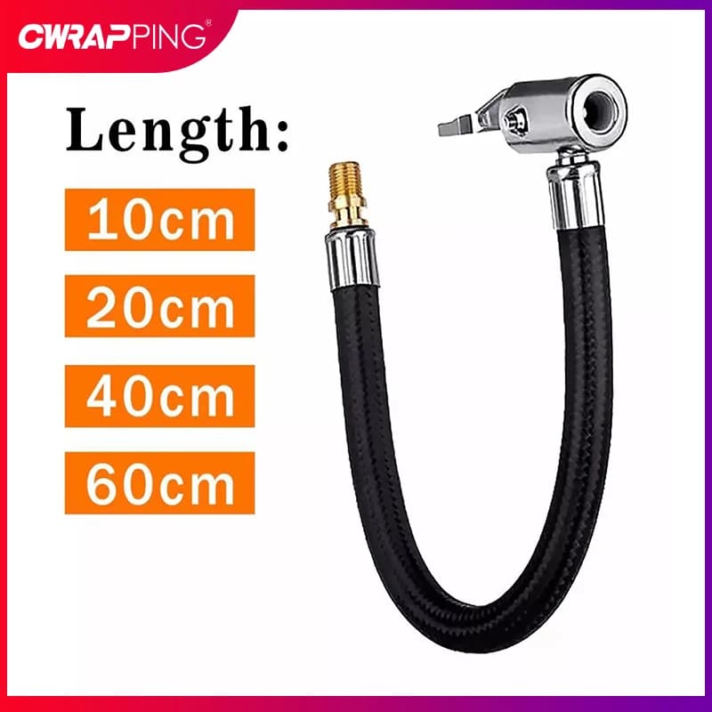 Tubo di gonfiaggio per pneumatici per auto Pompa gonfiabile portatile Gonfiatore per pneumatici per auto Collegamento 300PSI Tubo dell'aria per pneumatici ad alta pressione Strumenti per auto di riparazione