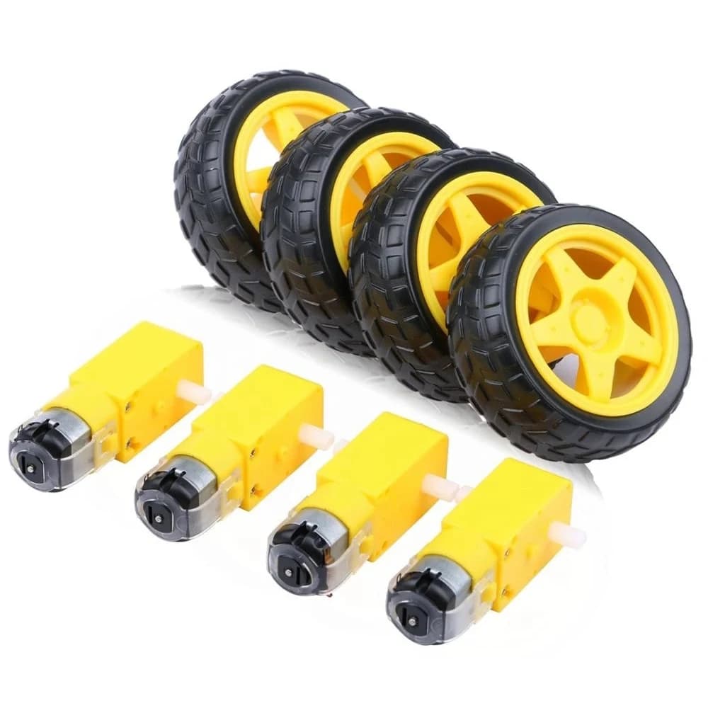 DC electric motor with wheel for plastic tyres TT Motor 3-6V dual shaft motor TT magnetic motor for Arduino Smart Car