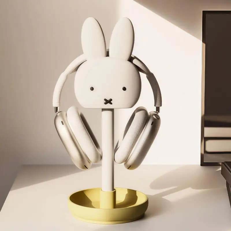 Miffy Headphone Holder, Stand Kawaii for Gaming Headphones, Desk Decorative Shelves, Exclusive Headphones, Girl Gift