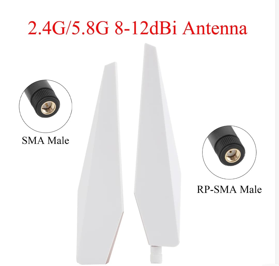 2/4PCS Bianco 2.4G/5.8G 8-12dBi Dual-band WiFi Antenna Maschio 2400-5900Mhz Per Scheda di Rete Del Computer WLAN Router Per ASUS Router