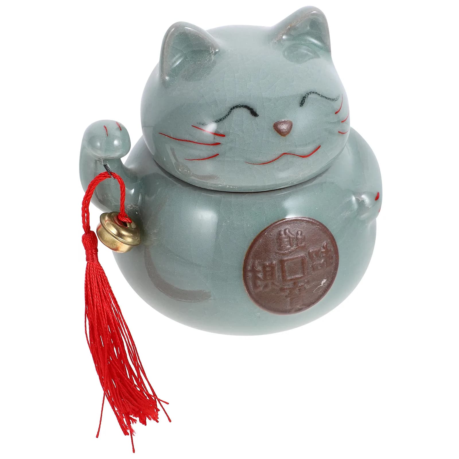 1Pcs Cat Shape Ceramic Tea Can Storage Container Size Jar for Home Kitchen Coffee Sugar Food Storage Gift