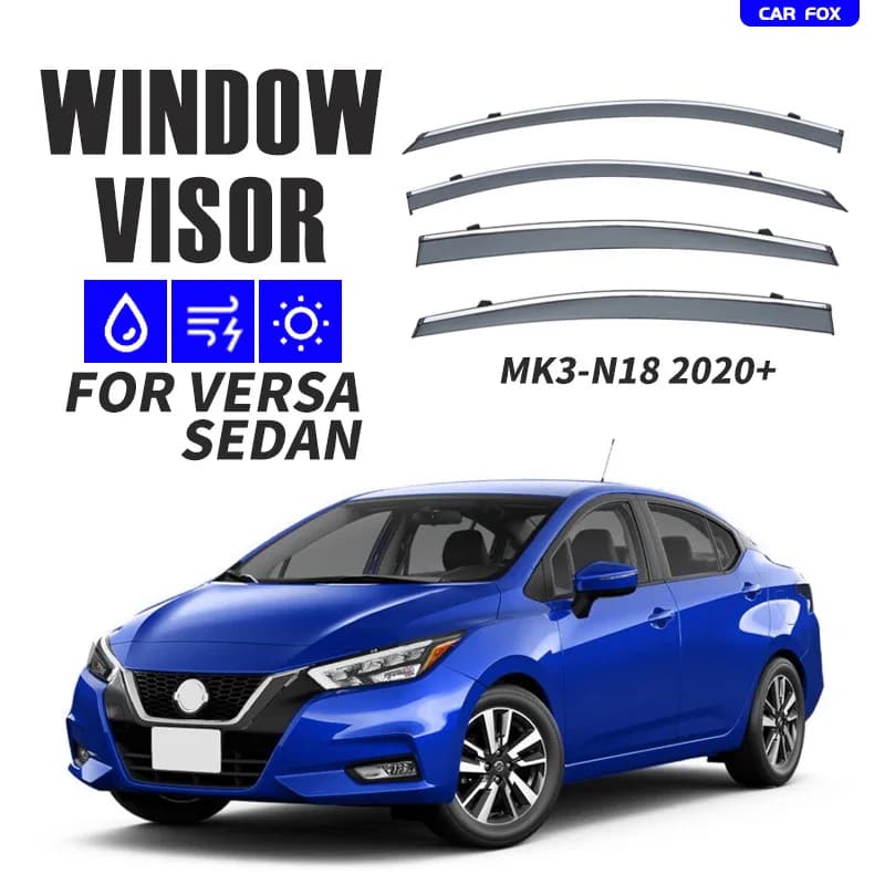 Per Nissan Versa 2006-2020+ Deflettori Finestrini Auto, Tendine Parasole Antipioggia per Finestrini Laterali, Accessori Auto, Styling Auto