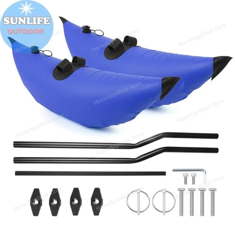 Kayak, Galleggiante Equilibrio Gonfiabile, Canoa Outrigger, Barca Rafting in Acqua, Bilanciatore, Remo, Pesca