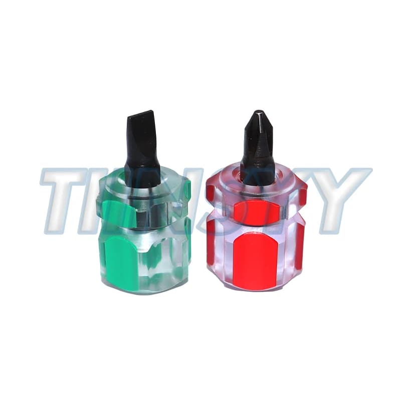1Pcs Mini Small Portable Radish Head Screw Driver Transparent Handle Repair Hand Tools Precision Car Repair Screwdriver Kit Set