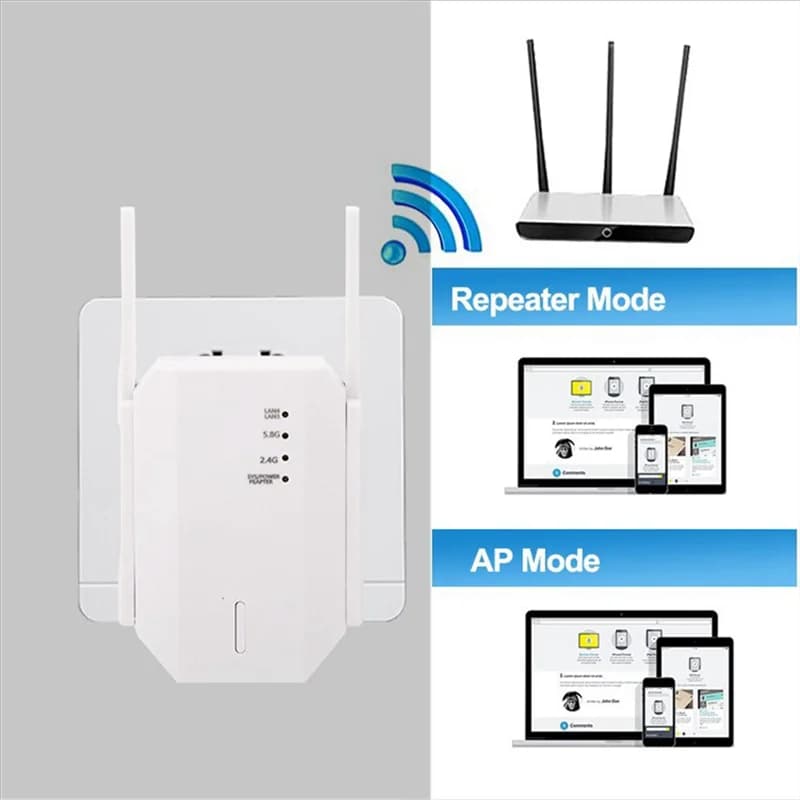 A43Z-1200M Ripetitore Wifi Estensore di segnale WIFI wireless Amplificatore di rete 5G Router Wifi a lungo raggio