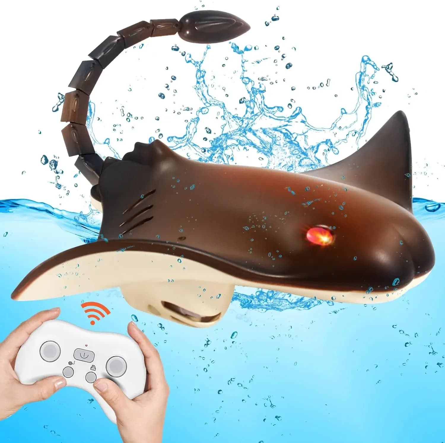 2.4G RC Manta Ray Giocattolo Impermeabile Telecomando Nuoto Pesce Elettrico Simulazione Stingray Barca per I Bambini Piscina Bagno Giochi d'Acqua