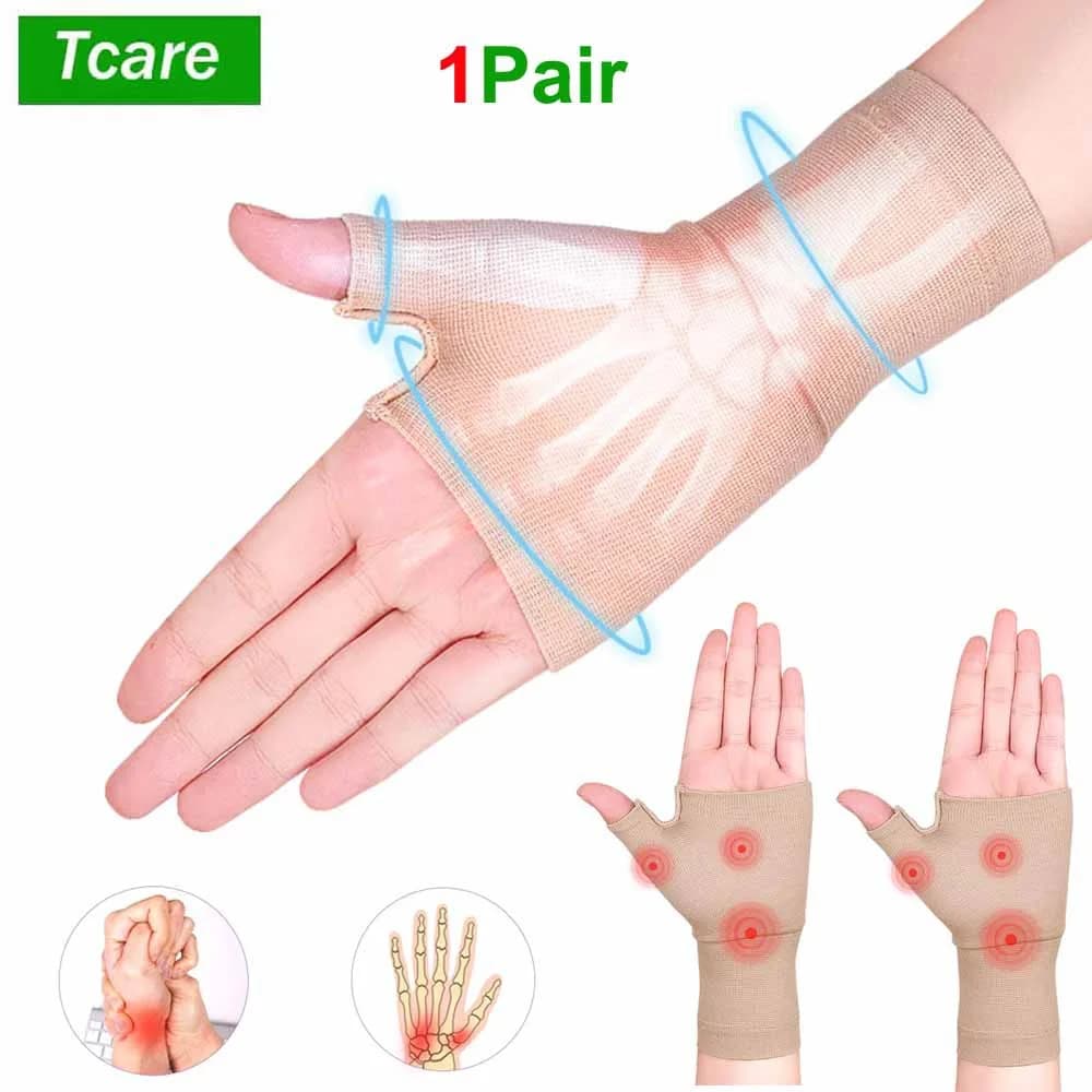 1 paio golfista compressione polso pollice fascia cintura tunnel carpale mani supporto per polso tutore maniche tenosinovite artrite guanti
