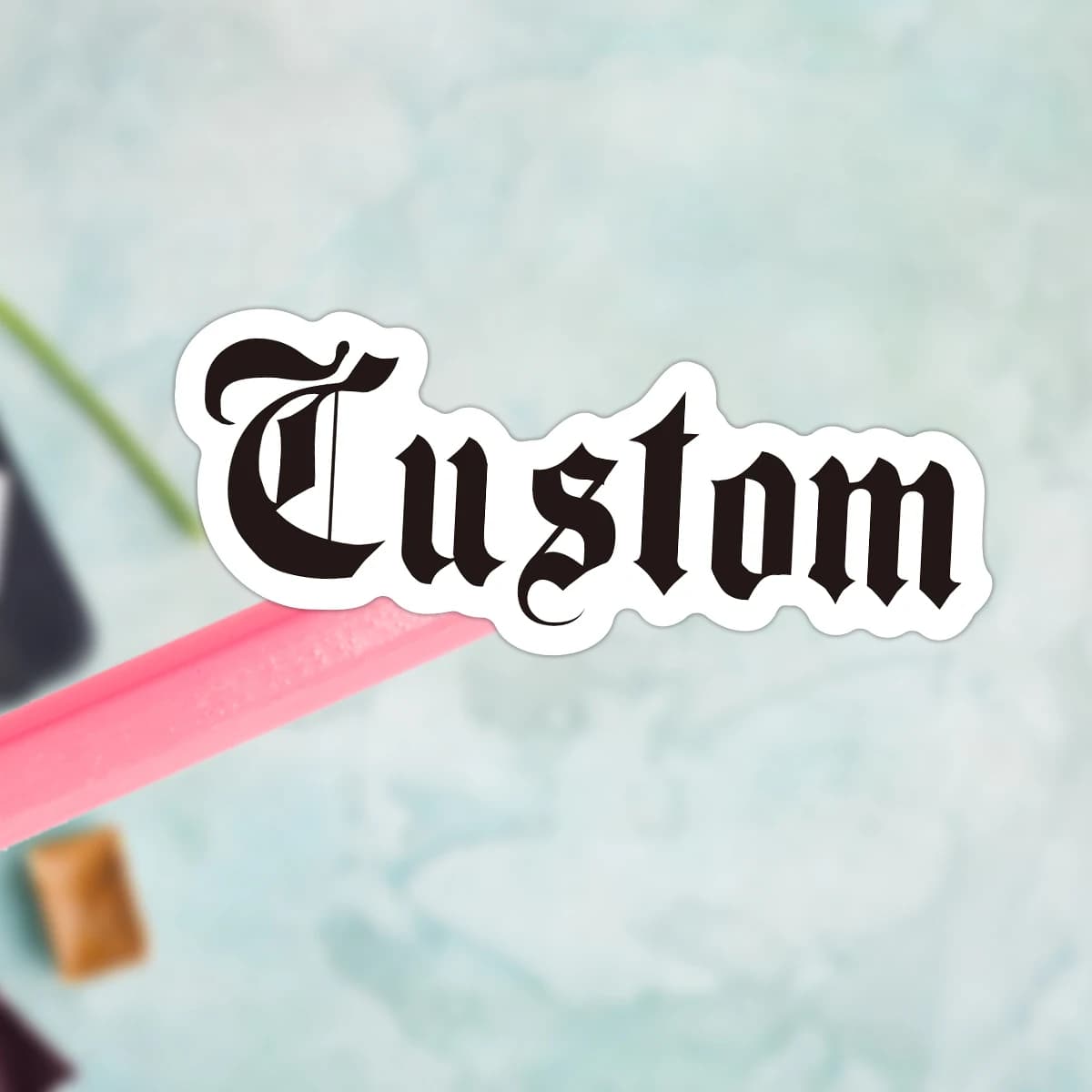 3 adesivi personalizzati con il tuo testo per etichette con nome fai da te, decalcomanie per tazze per laptop, adesivo per sacchetti regalo, promozione del logo per piccole imprese, decorazioni per feste
