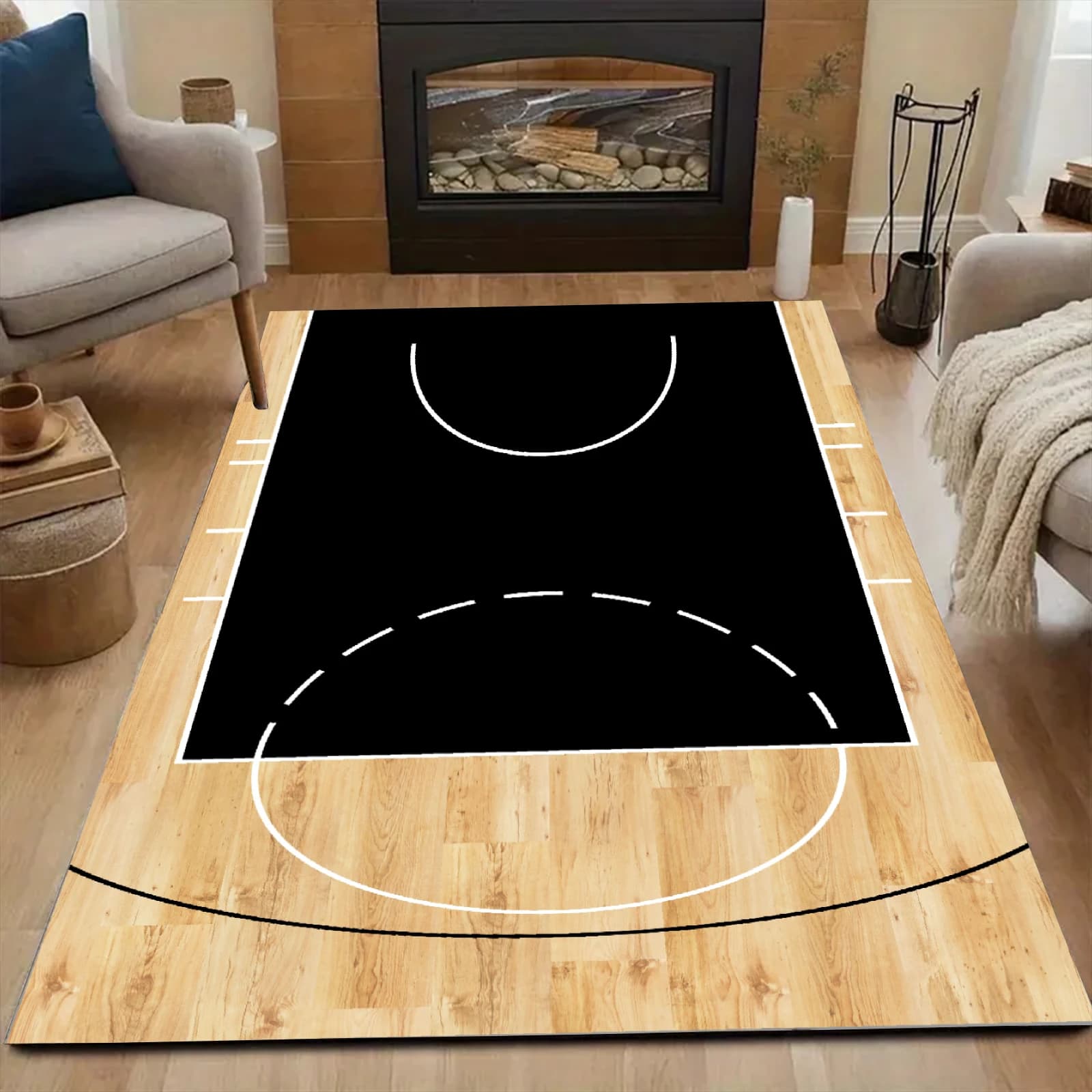 Basketball Cancha Carpet Custom Carpet Custom Soft Mat for Home Decoration Gift Mat for Sofa Gift Christmas Gift