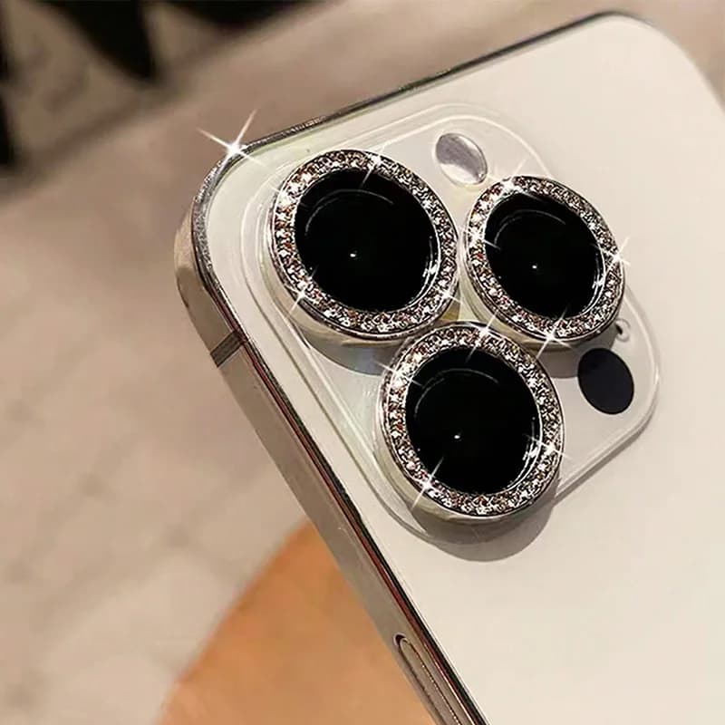 Custodia protettiva per obiettivo fotocamera con diamanti glitterati Bling per iPhone 17 16 15 14 13 12 11 Pro Max Plus Pellicola protettiva per schermo per iPhone17