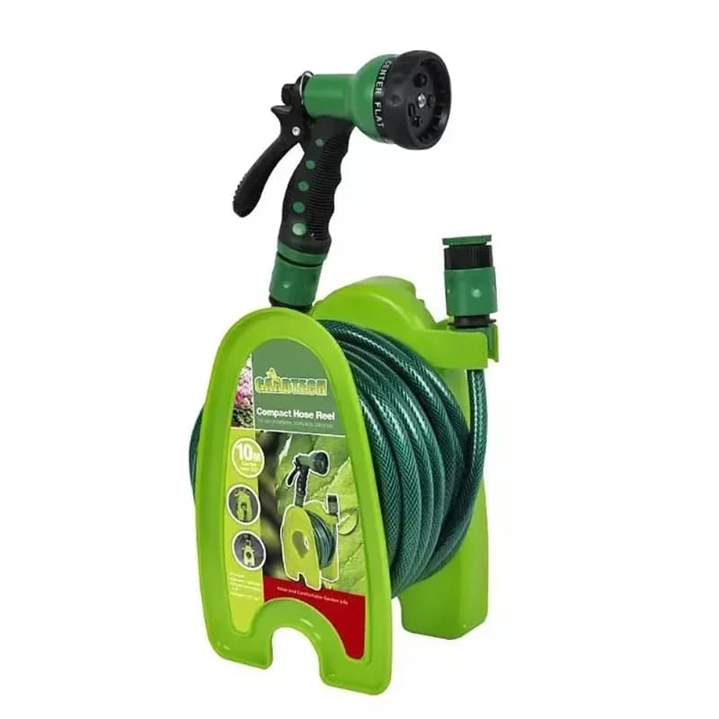 Avvolgitubo da giardino avvolgitubo per idropulitrice da 10m con pistola a spruzzo a 7 funzioni