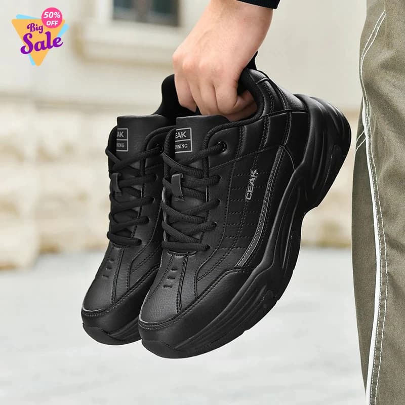 New men's sports shoes for four seasons, casual fashion, versatile, wear-resistant, comfortable, with thick sole, racing sports shoes