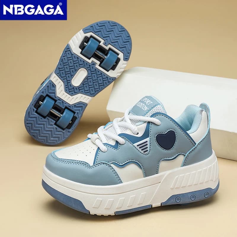 4 wheel skate shoes with detachable wheels Sneakers for kids Outdoor sports casual shoes Girls Boys Gifts for Kids