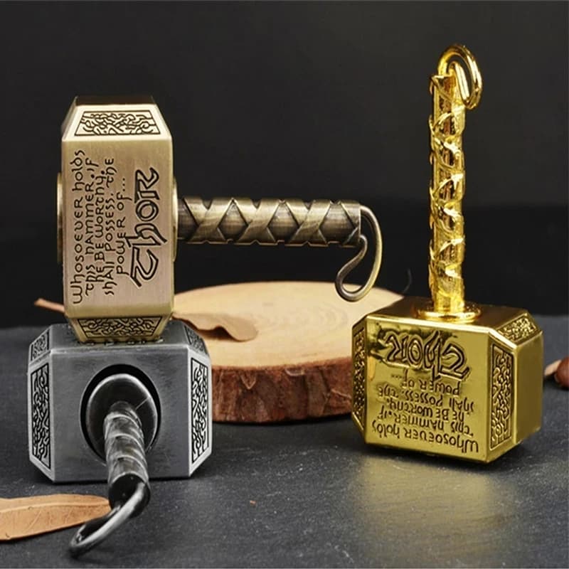 lavero de Metal The Mighty Mjolnir, martello de batalla, Fidget Hand Spinner, yema del dedo, juguete para aliviar el est