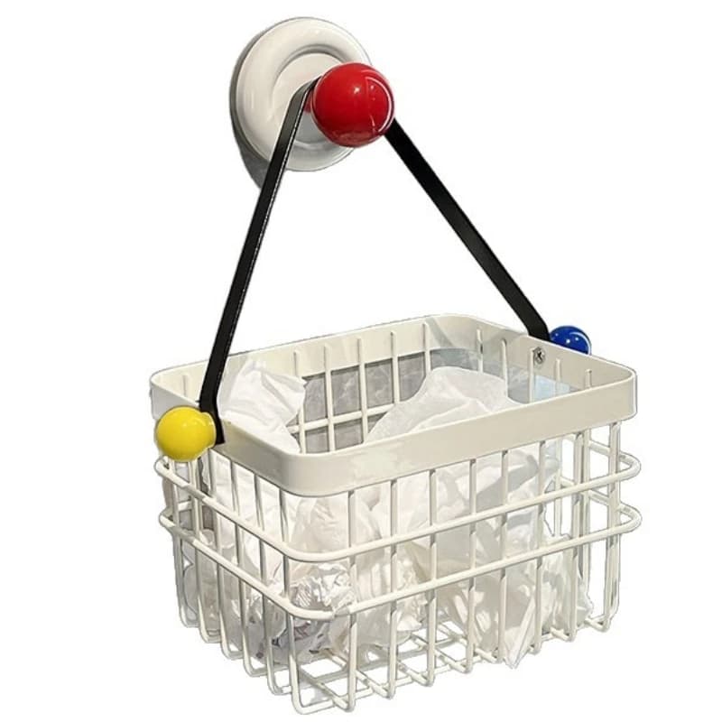 Scatola porta salviette con ventosa LTT, cestino appendibile da parete per bagno e toilette.