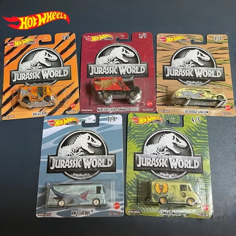 Hot Wheels Jurassic World Velociraptor pressofusione in lega modello di auto scala 1:64 veicolo da collezione tema cultura pop DLB45