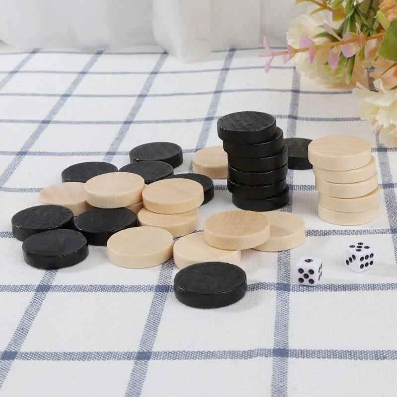 K0EF Pezzi degli scacchi del backgammon da 30 pezzi in legno per pezzi degli scacchi del backgammon