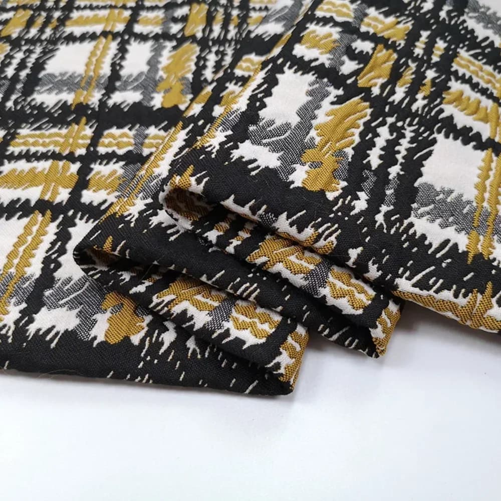 Yarn-dyed Plaid Jacquard Fabric for Dress Trench Coat Suit Branded Fashion Fabric Soft Sagging Sewing Material by the Meter
