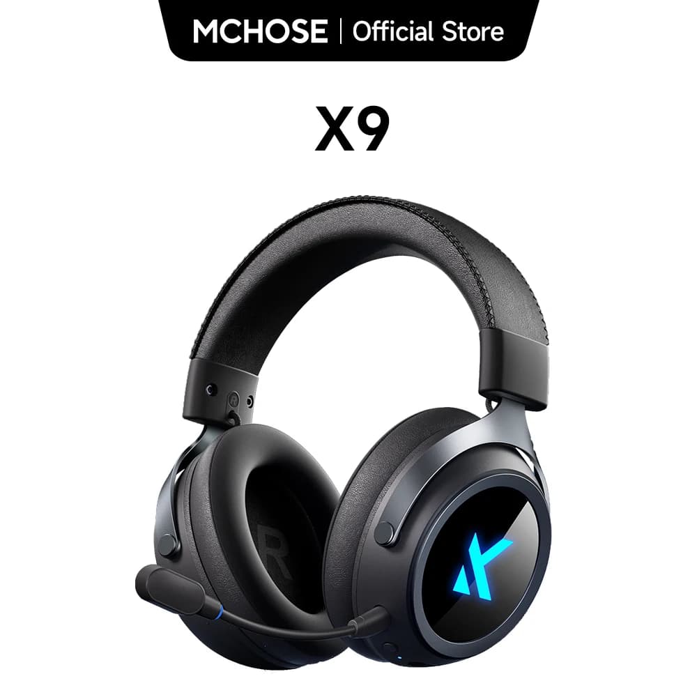 MCHOSE X9 Wireless Gaming Headphones surround sound 7.1 Microphone with noise cancellation Low latency 15 ms FPS Games Headphones e-sport