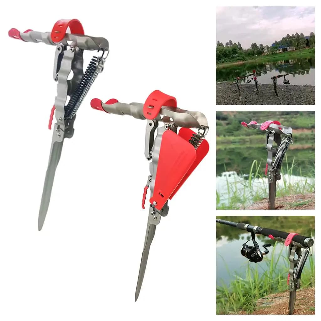 Supporto automatico per canna da pesca a molla per il terreno