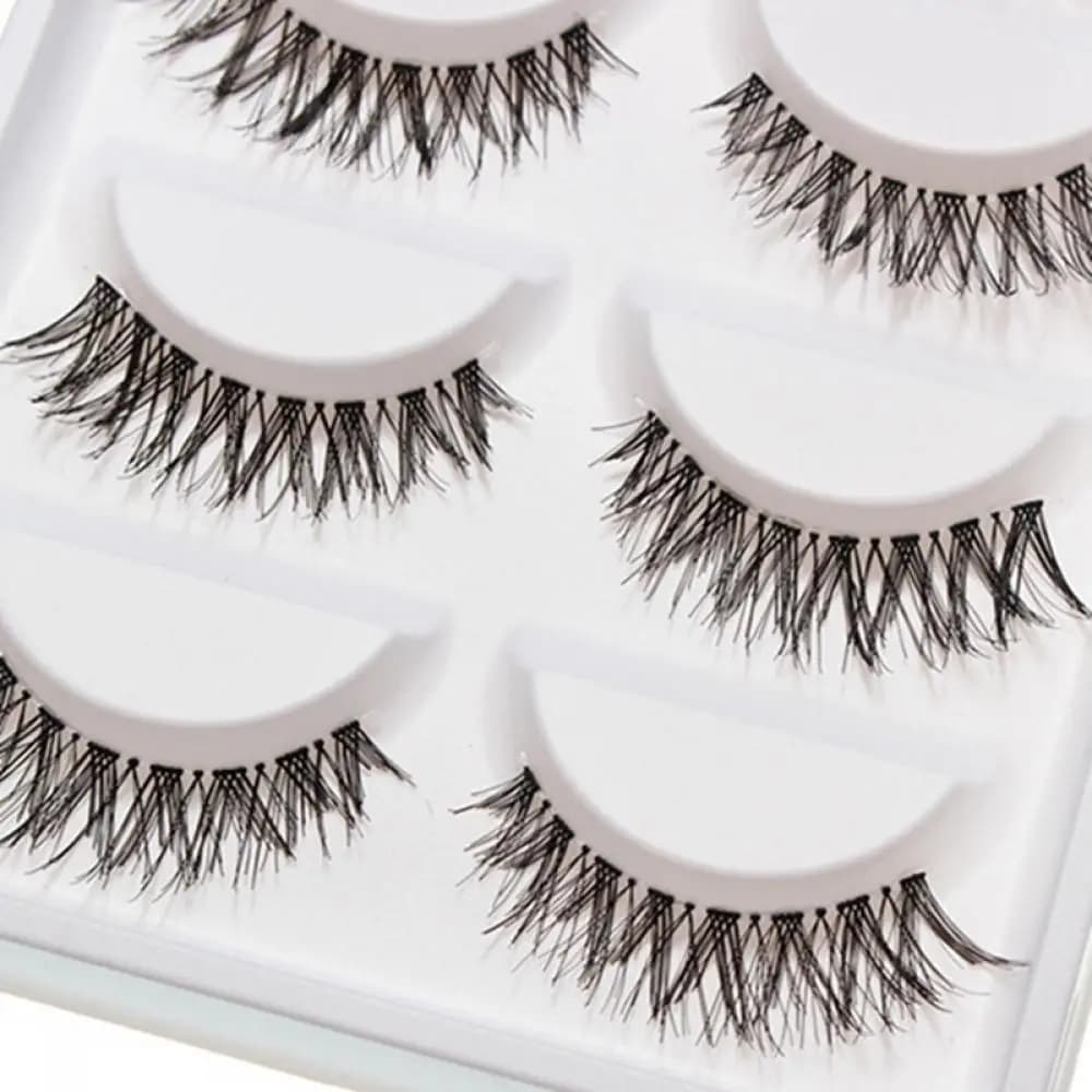 5 pairs of new handmade cosmetics natural beauty eye makeup tool fake long eyelashes