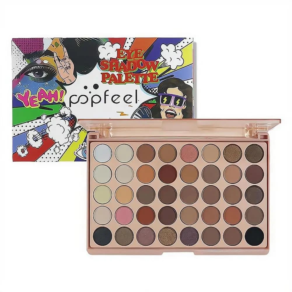 Palette Ombretti Artistici 40 Colori, Palette Ombretti Altamente Pigmentati Opachi, Shimmer e Glitter Rosa Marrone Multicolore per Trucco Occhi Smoky