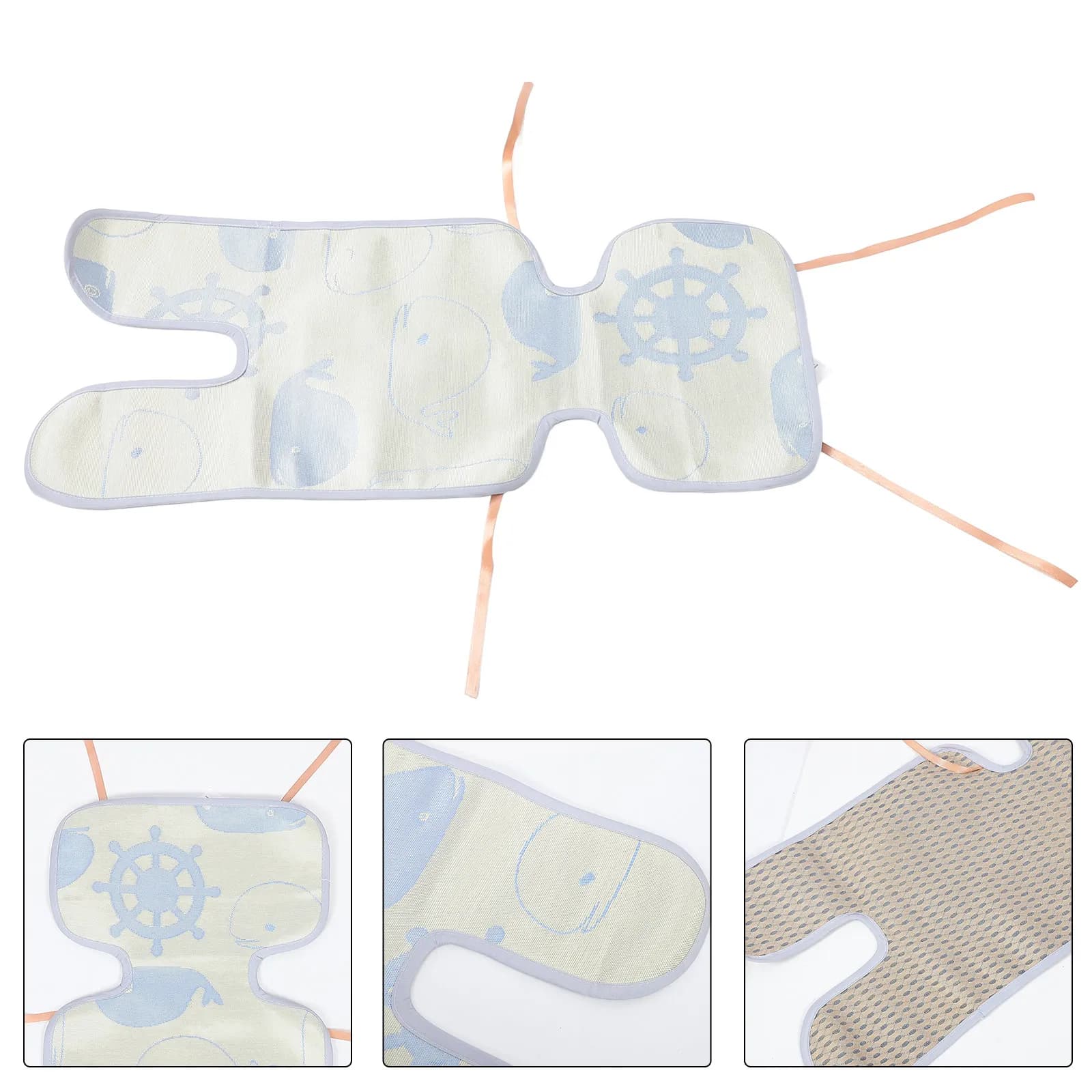 Baby Stroller Ice Silk Cooling Cushion Breathable Polyester Linen Summer Cooling Mat for Baby Stroller Seat Car Use Comfortable