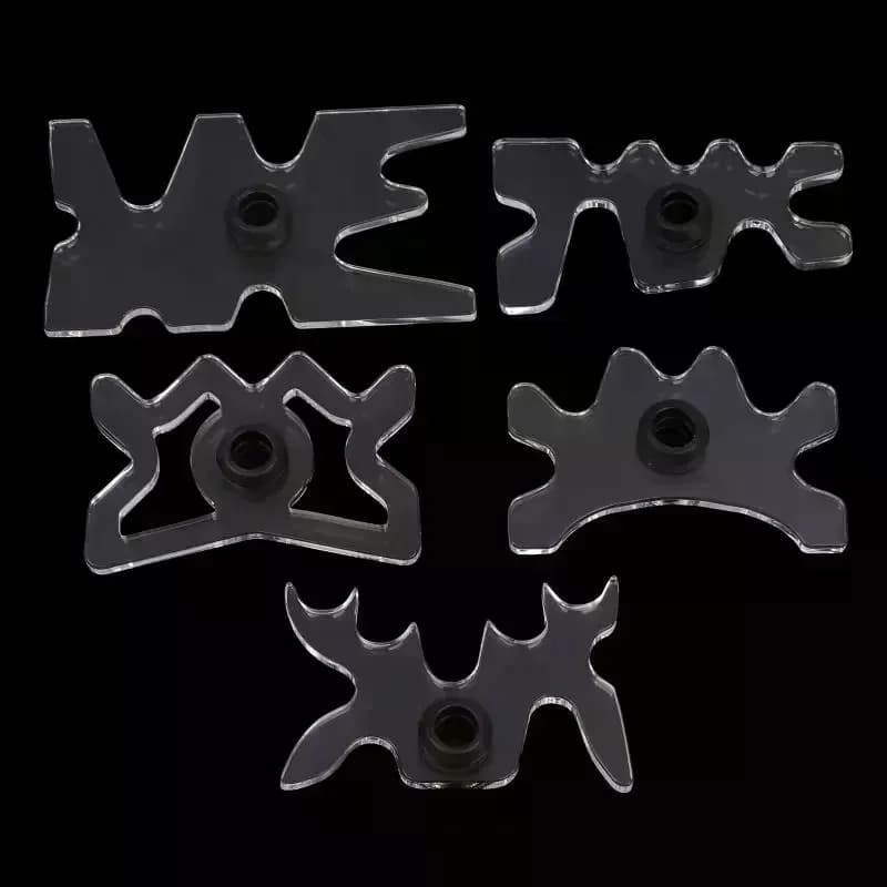 Transparent Acrylic Pool Billiard Cue Bridge Head Plug-in Easy To Use Pool Stick Holder Rubber Acrylic Billiard Cue Bridge