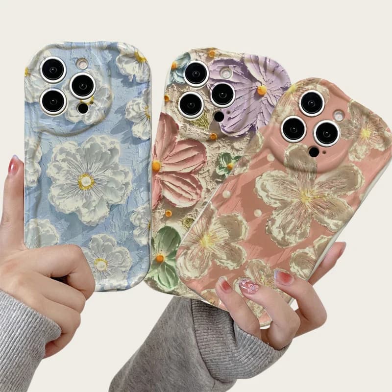 Oil Painting Flower Case For Samsung Galaxy A17 A57 A37 A15 A54 A16 A07 A26 A36 A06 A25 S26 S25 Ultra A56 A55 5G S24 Plus FE