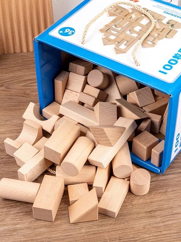 Educational Building Blocks Toy for Children 0 to 3 Years Old Boys And Girls Birthday Gift Wooden Blocks Magnetic Tiles Assembly
