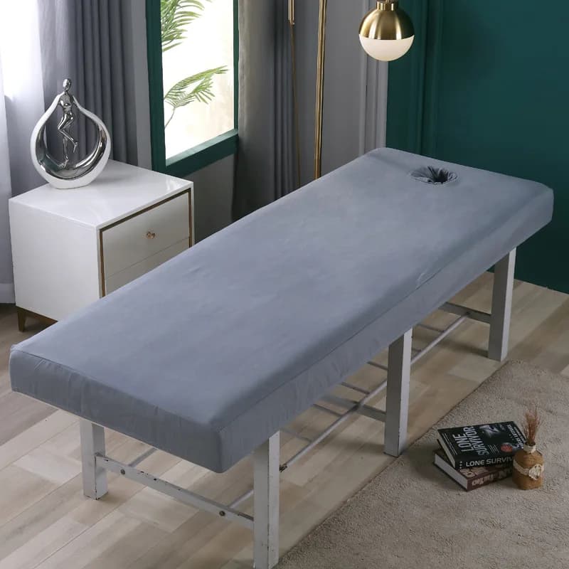 Solid Beauty Salon copriletto elastico alto massaggio SPA trattamento elastico copertura completa elastico lenzuolo con angoli con foro