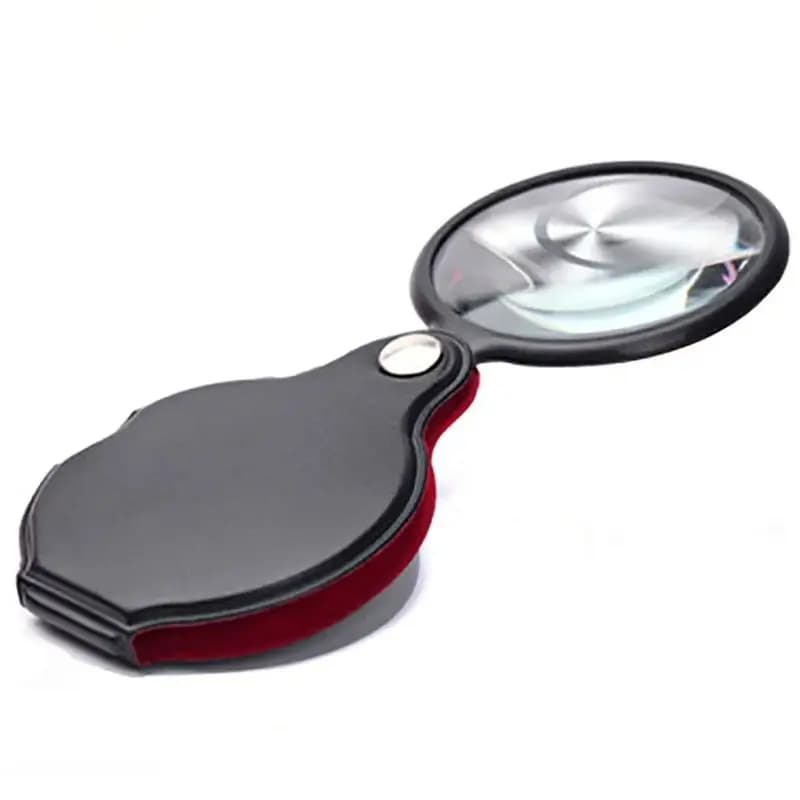 Lente d'ingrandimento portatile 8X Lente d'ingrandimento in pelle Lente d'ingrandimento tascabile Lente d'ingrandimento da lettura Monocolo Gioielli Lente d'ingrandimento Occhiali regalo Lupe