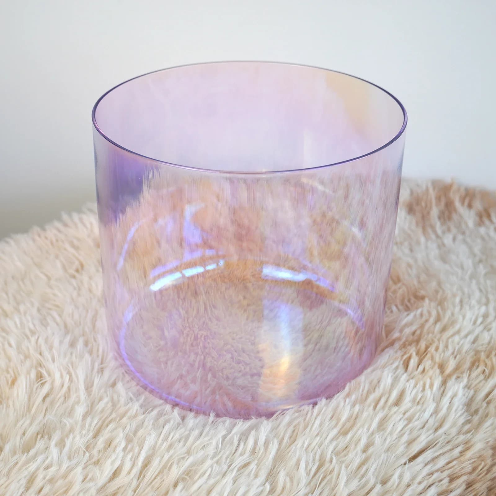 STAR LINKUP 6inch F Purple Clear Cosmic light Crystal Singing Bowl Musical Instruments for Sound Healing Cleansing Stress Relief