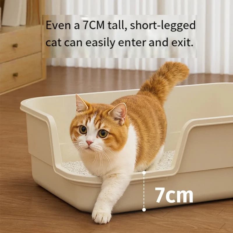 Lettiera per gatti extra-large, semi-chiusa con protezione anti-schizzo, con bordo alto, accessori per gatti