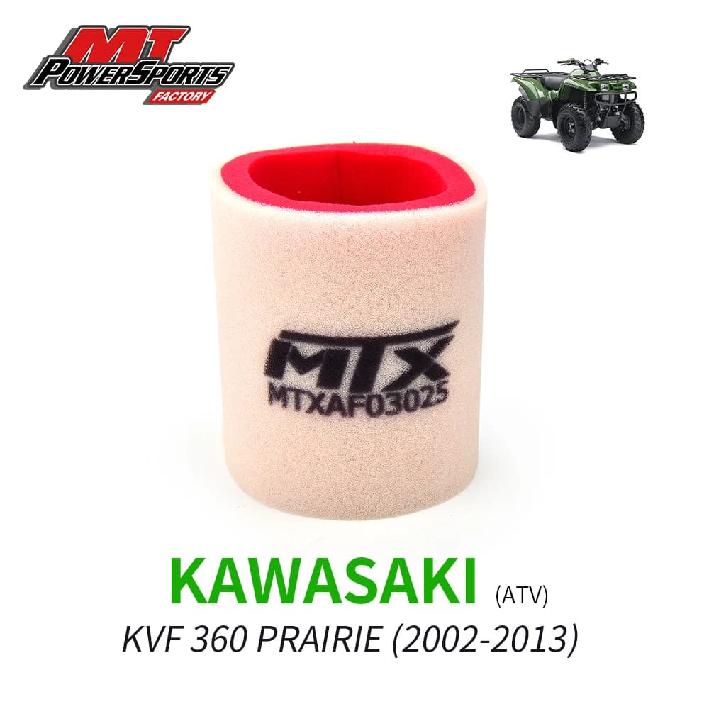 Filtro dell'aria in schiuma a doppio stadio per moto per filtro dell'aria ATV Kawasaki KVF 360 Prairie