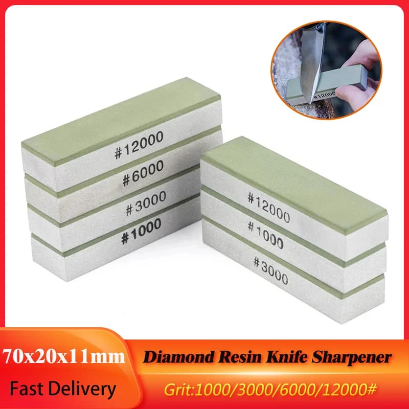1Pc In Resin Diamonds For Renting Knives 70*20*11mm Grana 1000/3000/6000/12000 Stones For Renting Ceramic Knives Kitchen Abrasive Tool