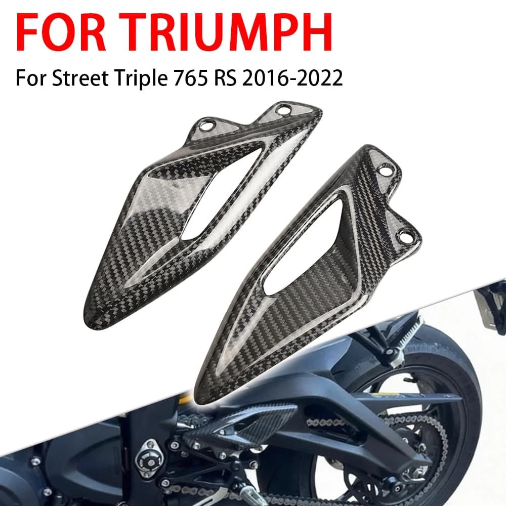 Protections for Tallone and Poggiapiedi in Carbon Fiber for Triumph Street Triple 660 765 R RS 2016 - 2022, Motorcycle Accessories for Reduction Weight