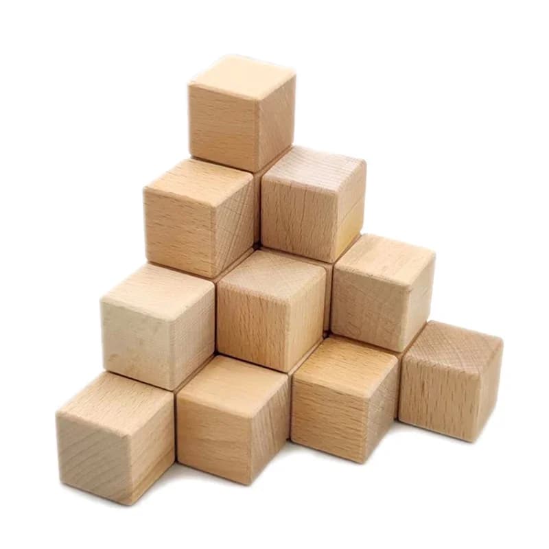 Cubi di legno Blocchi di betulla quadrati vuoti non finiti, per pittura e decorazione, creazione di puzzle, artigianato e progetti fai-da-te
