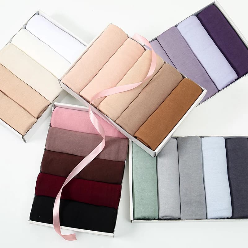 Hijab in Jersey of Cotton Modal Premium, Long Muslim Scarf, Soft Scarves for Women, Islamic Turban, Female Hairband, Bufanda