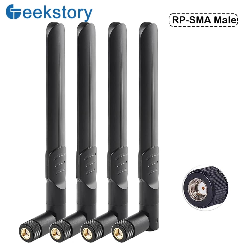 4 PCS Dual Band WiFi 2.4GHz 5.8GHz 6dBi RP-SMA Antenna maschio amplificatore Antenna universale per Router WiFi ripetitore di segnale Wireless